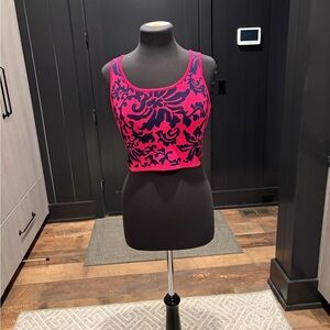 Jealous Tomato Pink Navy Y2K Crop Tank Top Size S